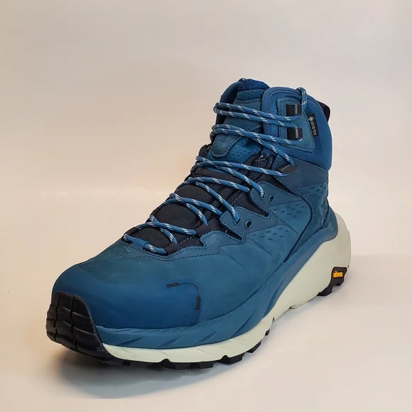 New HOKA Kaha 2 GTX Waterproof Hiking Boots Vibram Sole Teal Blue Women Size 7B - Picture 4 of 11